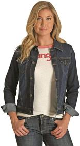 img 1 attached to Wrangler Womens Western Jacket Denim Women's Clothing via Coats, Jackets & Vests