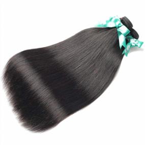 img 2 attached to ALLRUN прямые волосы рулончики с фронталем 3 рулончика с 13X4 кружевным фронталем (18 18 18+16 кружевной фронтал) 100% необработанные волосы девственницы с фронталем натурального цвета.