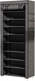 img 3 attached to Keep Your Shoes Organized And Dust-Free With UDEAR'S 9-Tier Shoe Rack In Grey
