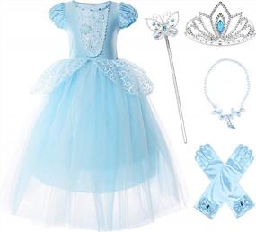 img 4 attached to Костюм принцессы с воздушными рукавами для девочек для детской вечеринки