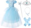 girls princess puff sleeve fancy dress up costume for birthday party logo