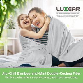 img 3 attached to Сохраняйте прохладу и комфорт круглый год с охлаждающим одеялом LUXEAR из натурального бамбука