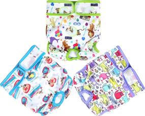 img 4 attached to Paw Legend Reusable Diapers Adorable Cats