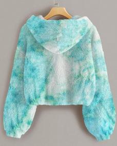 img 3 attached to Cute And Cozy: GAMISOTE Girl'S Oversized Tie-Dye Fleece Hoodies Perfect For 5-14 Years
