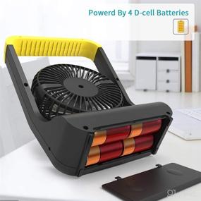 img 3 attached to Portable Camping USB Desk Fan with Timer - Battery Powered, Strong Airflow, 14-214 Running Hours, 3 Speeds, Perfect for Home Office, Outdoor Activities, Hurricanes & Power Shortage - 5 Inch Size