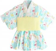 японское платье-кимоно-халат из органического хлопка для девочек 1-7 лет - pauboli логотип