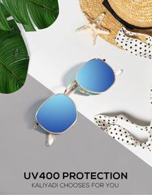 img 1 attached to Polarized Hexagon And Square Sunglasses For Women And Men With UV Protection By KALIYADI