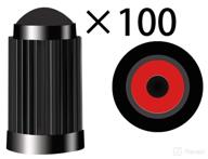 🔧 cutequeen black plastic tire rim wheel valve stem caps - pack of 100: enhance your seo! logo