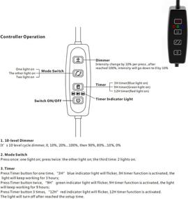 img 2 attached to 🐠 Lominie Aquarium Light: 2-Channel Manual Timer Dimmer with Adjustable Gooseneck, Ideal for Freshwater Planted Nano Tank - Bar10 Freshwater