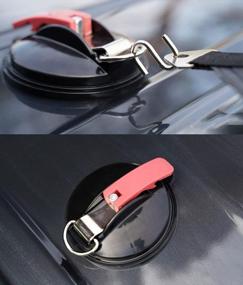 img 3 attached to Strong Outdoor Camping Rope Suction Cup Hooks - 2 Pack Car Tent Canopy Luggage Strap Holder For Pet Vacuum