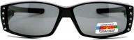 sa106 женские прямоугольные поляризованные солнцезащитные очки со стразами логотип