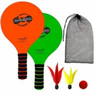 jazzminton lite: all-season family & friends paddle game for kids and adults - 2 paddles, 2 birdies, 1 ball! логотип