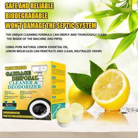 img 2 attached to 🍋 Wash Warrior Garbage Disposal Cleaner & Deodorizer with Scrubbing Packet for Optimal Care, Foaming Drain Cleaner for Kitchen Sink Drain Refreshing & Cleaning, 12pcs (Lemon)