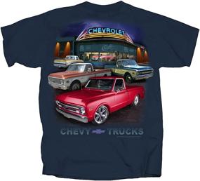 img 2 attached to 👕 Joe Blow T's 67-72 Chevy Pickup Trucks T-Shirt | 100% Cotton Preshrunk | Blue Dusk