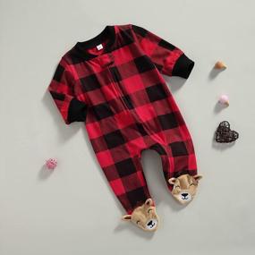 img 3 attached to Adorable Newborn Baby Girl/Boy Footie Romper Jumpsuit Sleeper Infant Clothes