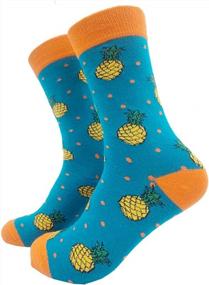 img 2 attached to Novelty Crazy Food Fruits Socks: Pineapple Avocado Taco Cotton For Men & Women