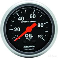 🚗 auto meter 3321 sport-comp mechanical oil pressure gauge: accurate readings in a compact design логотип