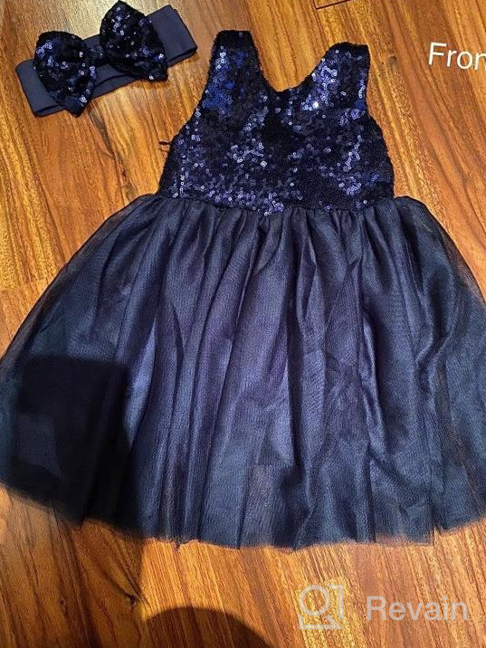 img 1 attached to Baby Girls Tutu Dress With Lace And Big V-Back, Perfect For Flower Girls, With Belt And Bow Decoration - Cilucu review by James Lozoya