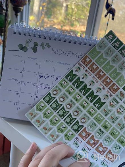 img 1 attached to 2023 Small Desk Calendar With Stickers - October 2022 To June 2024 - 6" X 8" Flip Desktop Organizer For Easy Organization - Beautiful Greenery Design review by Richard Orozco