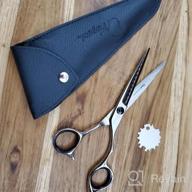 img 1 attached to Thinning Shears 6 Inch With Extremely Sharp Blades, Professional Hair Thinning Scissors, Durable, Smooth Motion & Fine Cut, Thinning Scissors With Sheath, Cleaning Leather, Key&Rings review by Carla Anderson
