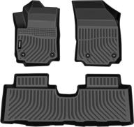 🔥 viwik all-weather floor mats compatible with 2018-2022 equinox | custom full set floor liners | includes front & rear rows | tpe black automotive floor mats logo