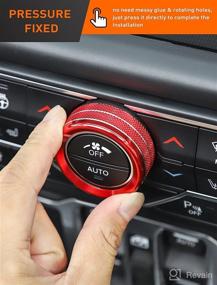 img 1 attached to 🔴 Savadicar HVAC Climate Control Panel Knob Trim Kit & Light Control Switch Cover, Air Conditioner Knob Aluminum Alloy Ring for 2018-2022 Jeep Wrangler JL JLU & Gladiator JT, Interior Accessories, Red - Enhanced SEO