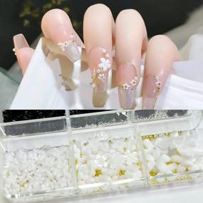 img 1 attached to 500PCS AddFavor 3D Flower Nail Charms: стильные цветные драгоценные камни из акриловой смолы для потрясающих ногтей своими руками