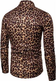 img 1 attached to Sleeve Leopard Python Casual Button