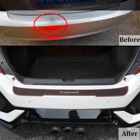 img 2 attached to 🚗 Pincuttee Rear Bumper Protector Guard for Car, Universal Black Rubber Scratch-Resistant Trunk Door Entry Guards, Accessorie Trim Cover - 1 Pack Claw (Universal)