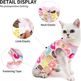 img 3 attached to 🐈 TORJOY Cat Professional Recovery Suit for Abdominal Wounds or Skin Diseases - Post-Surgery Wear, Anti-Licking Wounds, Breathable E-Collar Alternative - Ideal for Cats and Dogs