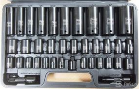 img 4 attached to 🔩 38 Pieces 1/2" and 3/8" Dr. Duo Metric SAE Impact Socket Set - Deep and Shallow