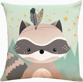 img 3 attached to Woodland Charm: Set Of 4 Fox Throw Pillow Covers For Cozy Home Decor