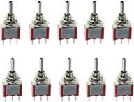 🔳 esupport mini toggle switch 3pin pack of 10 - on/off/on momentary for car dash dashboard logo