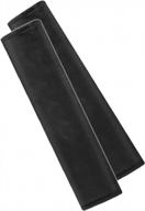 2-pack car plush shoulder pads - protect neck & shoulders comfortably (black) logo