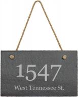 personalized slate address plaque 12x7 indoor outdoor farmhouse style sign. customize now! logo