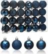 set of 24 navy blue mini shatterproof christmas tree ornaments - 1.57 inches - ideal for holiday decorations by aitsite logo