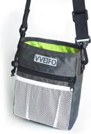 vveifo dog treat pouch: waist-shoulder bag for convenient training, 3 ways to wear, grey logo