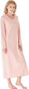 img 2 attached to Experience Luxurious Comfort With Keyocean'S 100% Cotton Elegant Nightgowns For Older Ladies