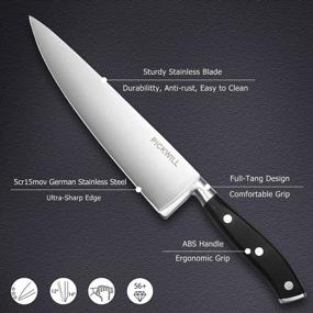 img 3 attached to Upgrade Your Culinary Skills With PICKWILL'S 5-Piece High Carbon Stainless Steel Chef Knife Set