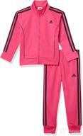 👕 adidas girls' tricot jacket and jogger active apparel bundle logo