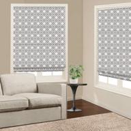 customizable grey geometric fabric roman shades - premium blackout window blinds for windows, doors, french doors, and kitchen windows - washable roman shades logo