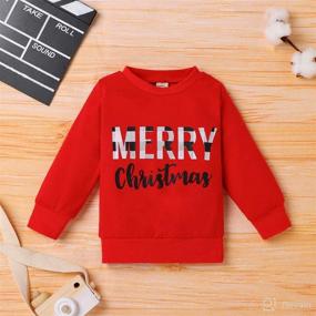 img 3 attached to Toddler Christmas Pullover Sweatshirt Clothes Apparel & Accessories Baby Boys better for Clothing