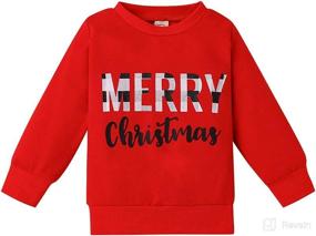 img 4 attached to Toddler Christmas Pullover Sweatshirt Clothes Apparel & Accessories Baby Boys better for Clothing