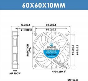 img 3 attached to Pack Of 4Pcs WINSINN 60Mmx10Mm Dual Ball Bearing Brushless Cooling Fans For 5V Systems With 2PIN Connection