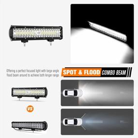 img 3 attached to 12 Inch LED Light Bar - Triple Row Spot Flood Combo Beam 30000 LM Off Road Driving Lights For UTV ATV Jeep Truck Boat | IP68 Waterproof & 2 Year Warranty | LITE-WAY