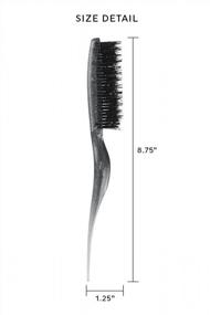 img 2 attached to Cricket Amped Up Teasing Hair Brush For Volume, Backcombing, Lifting, Styling & Sectioning - Sparkle Black