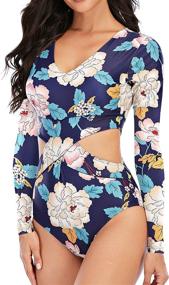 img 4 attached to NESY Protection Swimsuit Printed Swimwear Women's Clothing in Swimsuits & Cover Ups