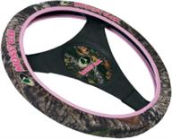 🦌 mossy oak breakup steering wheel cover featuring pink logos and trim логотип