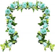 2 шт. искусственная цветочная гирлянда-поддельные розовые лозы висячие розы для свадебной арки, вечеринки в саду, ремесленного домашнего декора логотип