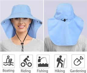 img 3 attached to УФ-защитная шляпа с широкими полями и откидной крышкой для мужчин и женщин - идеальная шляпа для сафари и походов
